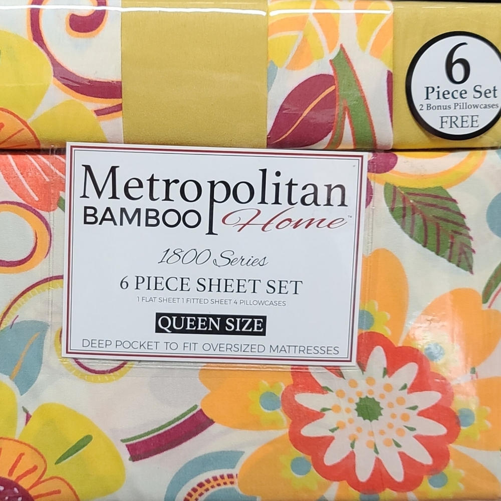 Metropolitan Bamboo Home 6 Piece Sheet Set